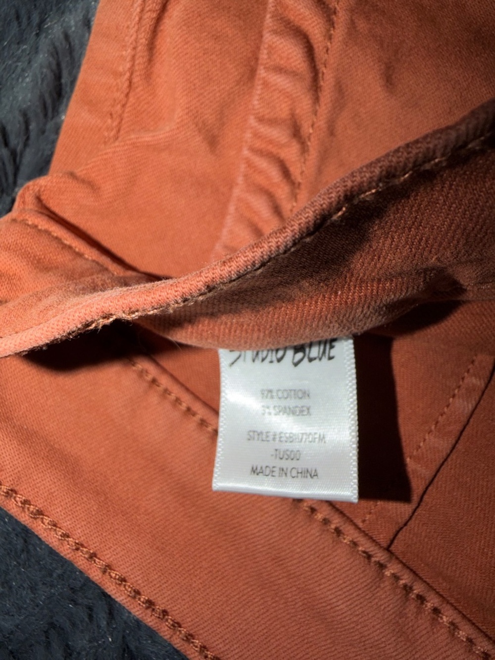 Anthropologie Studio Blue Capris in orange/clay color, Sz 30 - Picture 4 of 4